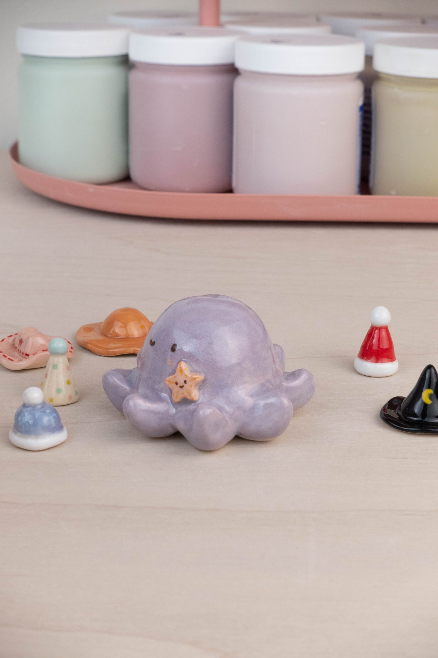 Mini Octopus with 6 Mini Hats