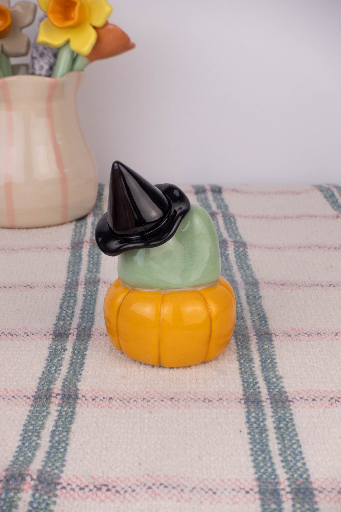 Witch Frog on Pumpkin