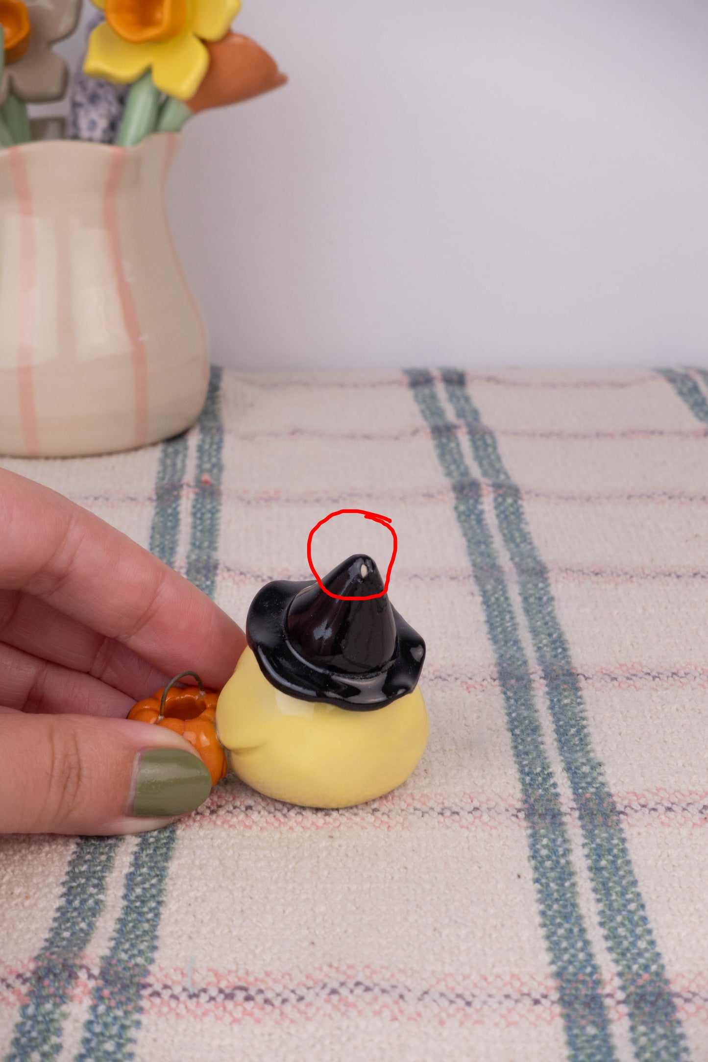 SECOND Witch Mini Duck with Pumpkin