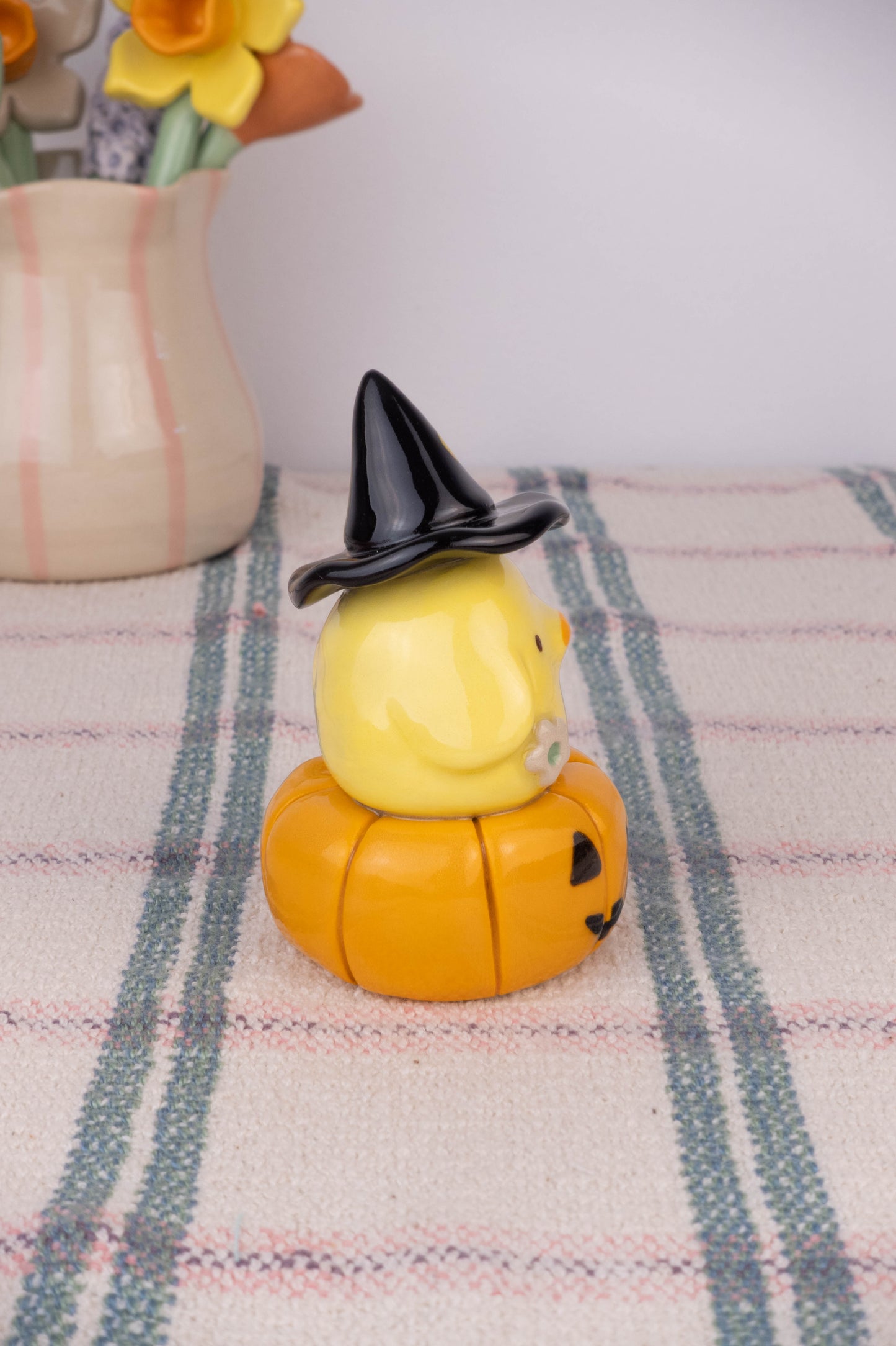 Witch Duck on Pumpkin