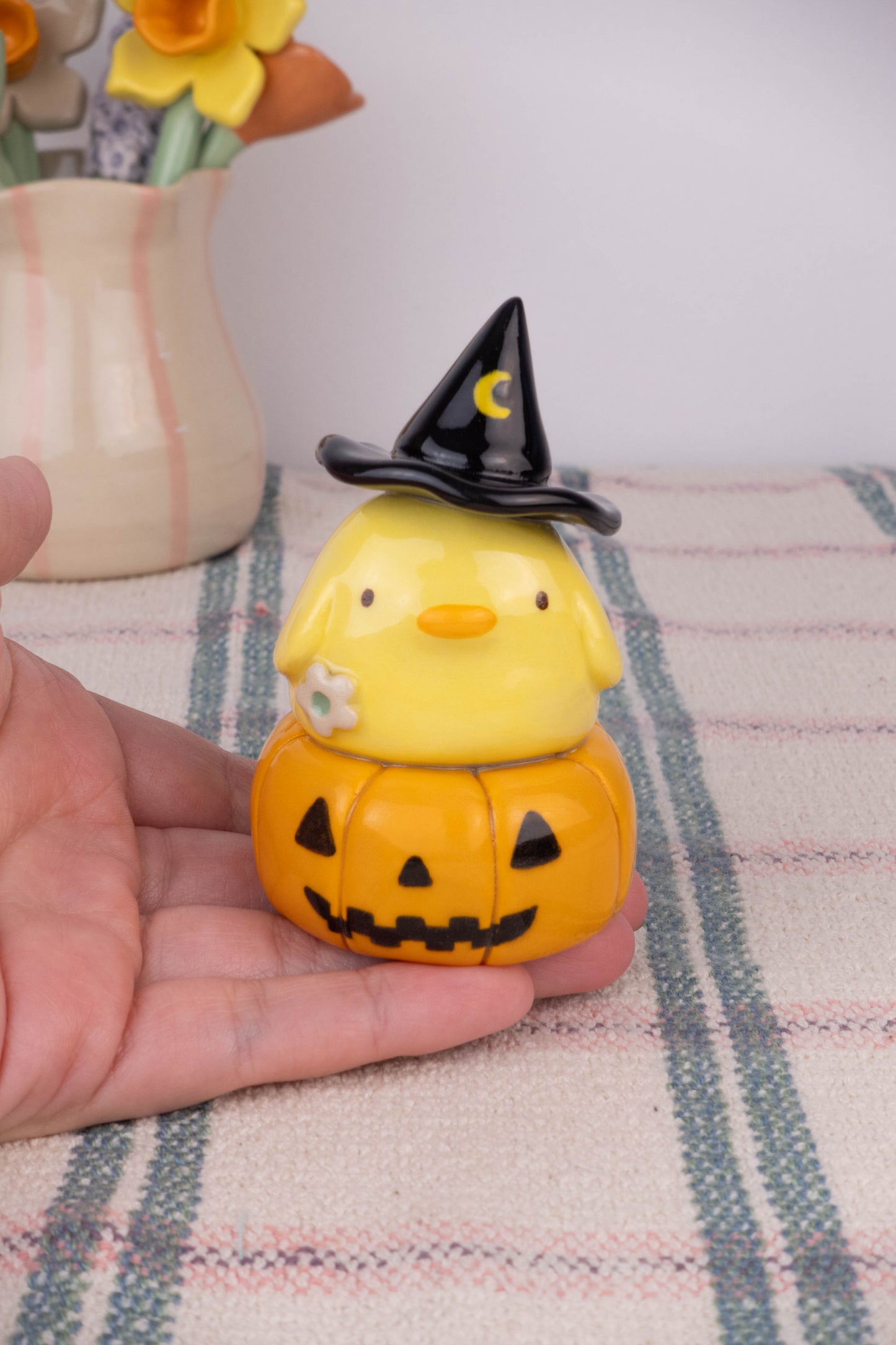 Witch Duck on Pumpkin