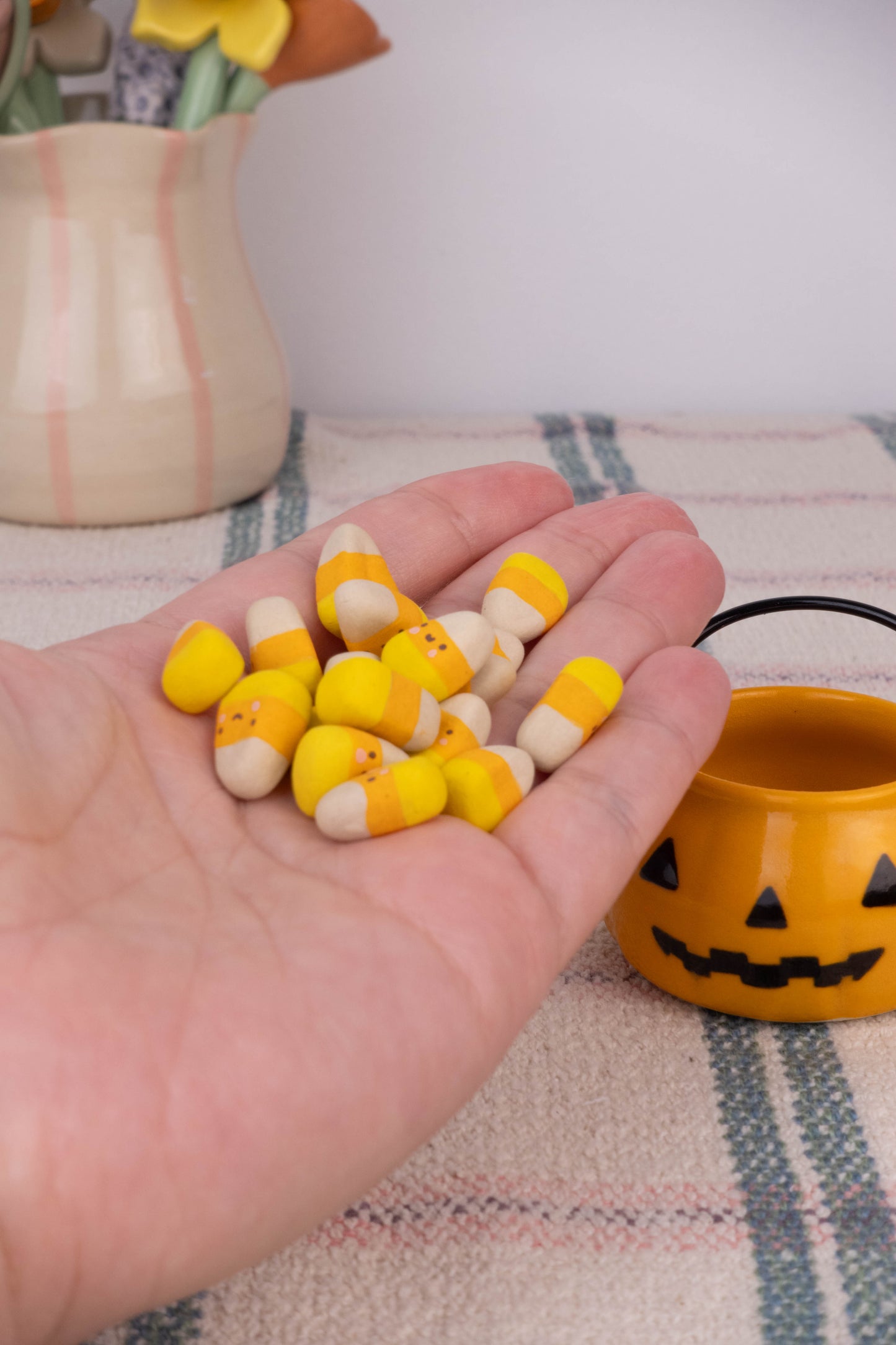 Pumpkin Basket with Candy Corn