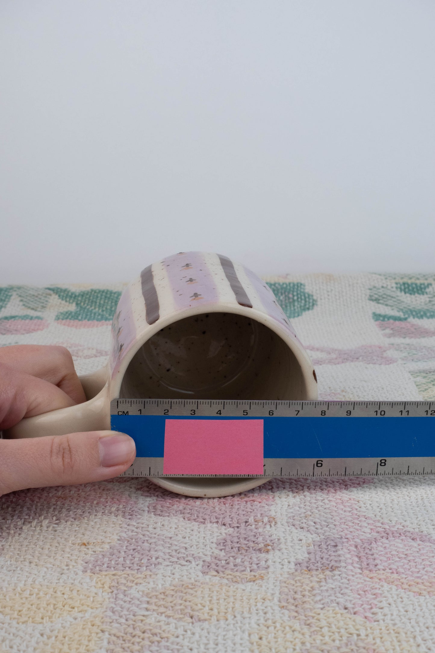 Tall Lavender/Brown Speckled Mug