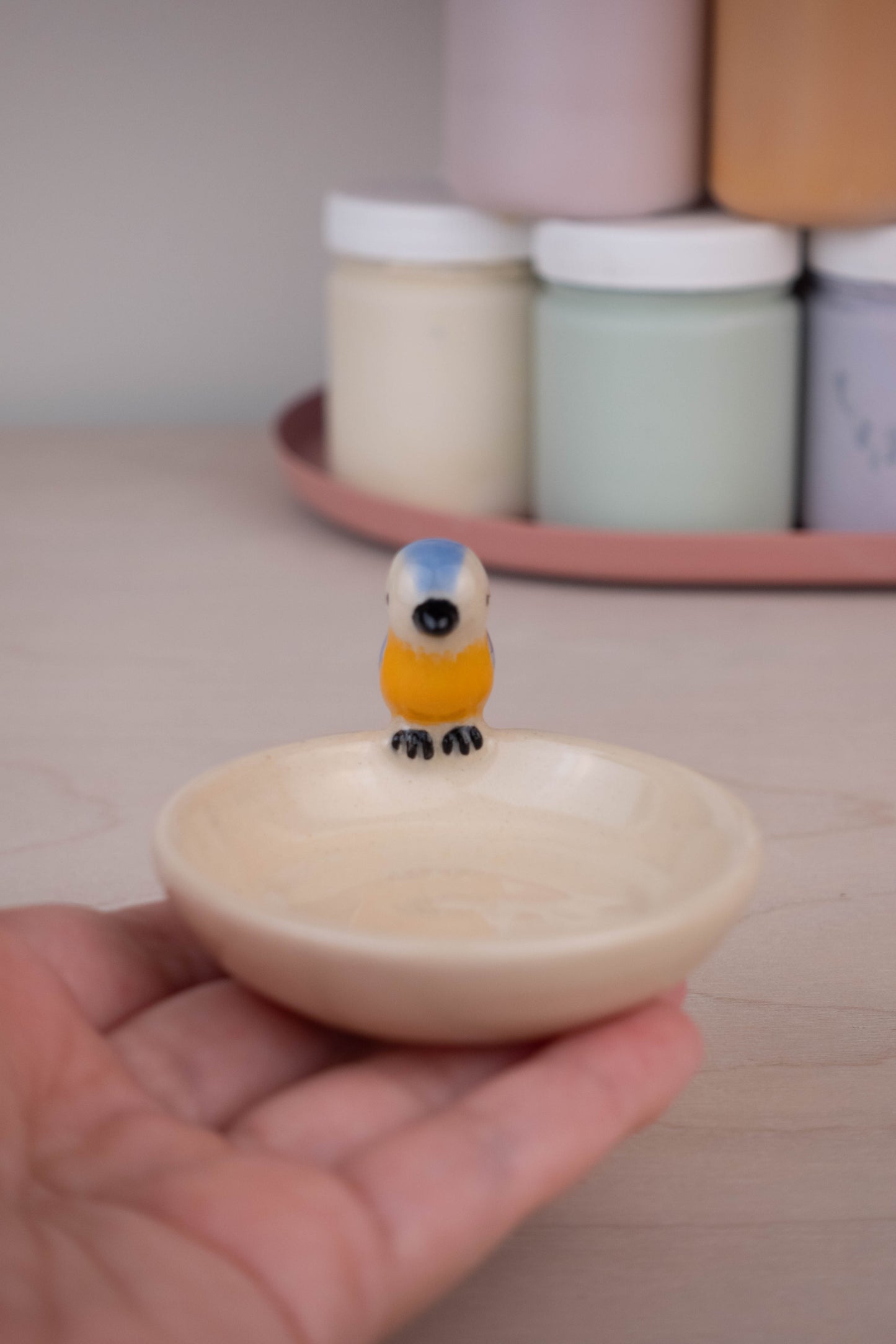 Bluebird Bird Bath Dish