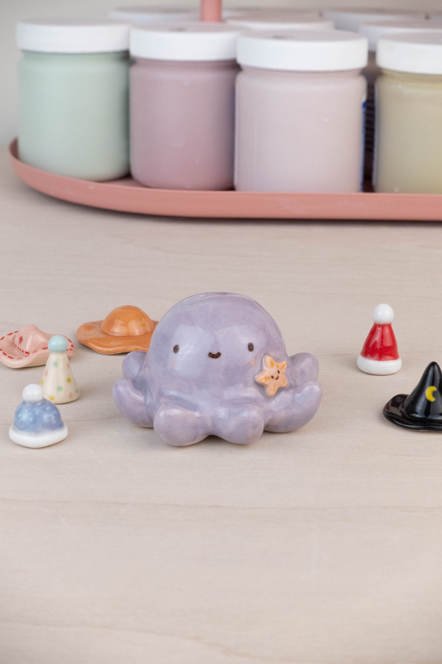 Mini Octopus with 6 Mini Hats