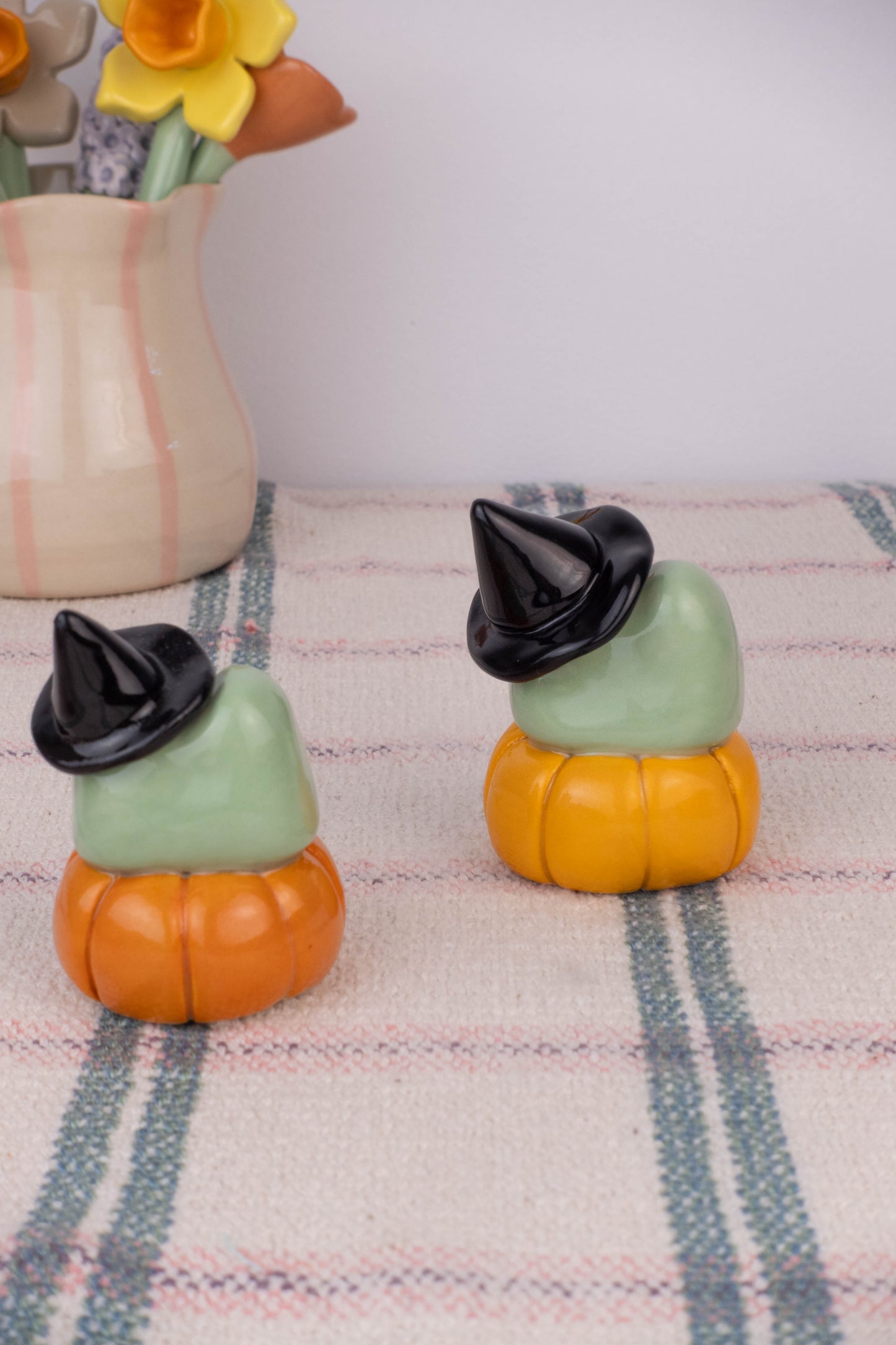 Mini Witch Frog on Pumpkin