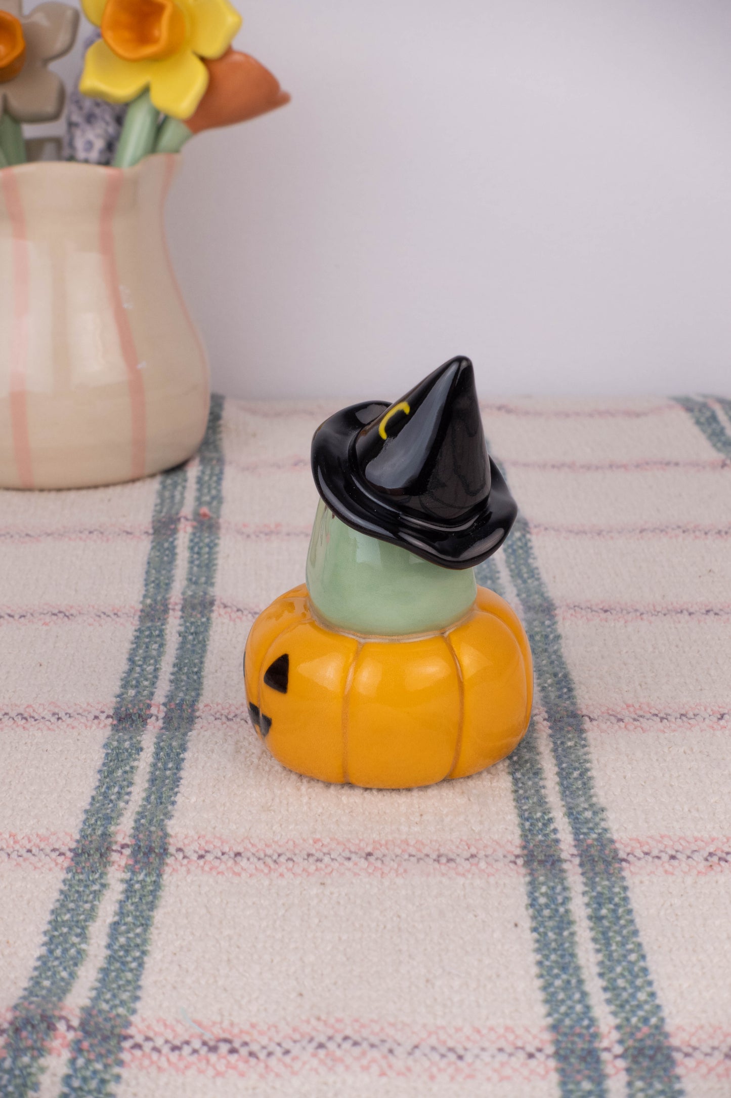 Witch Frog on Pumpkin