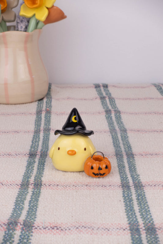 SECOND Witch Mini Duck with Pumpkin