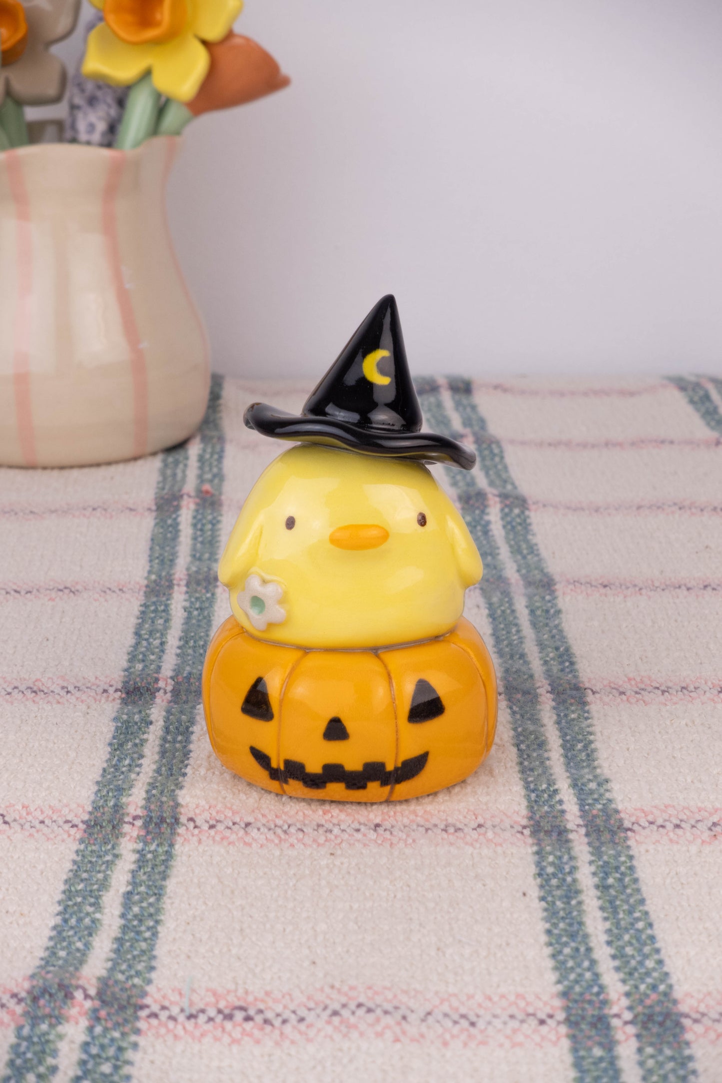 Witch Duck on Pumpkin