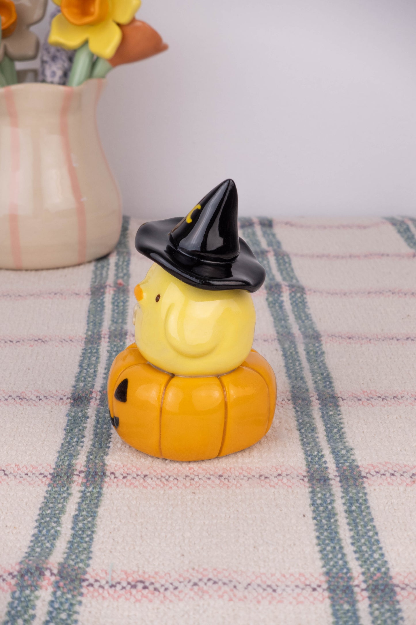 Witch Duck on Pumpkin