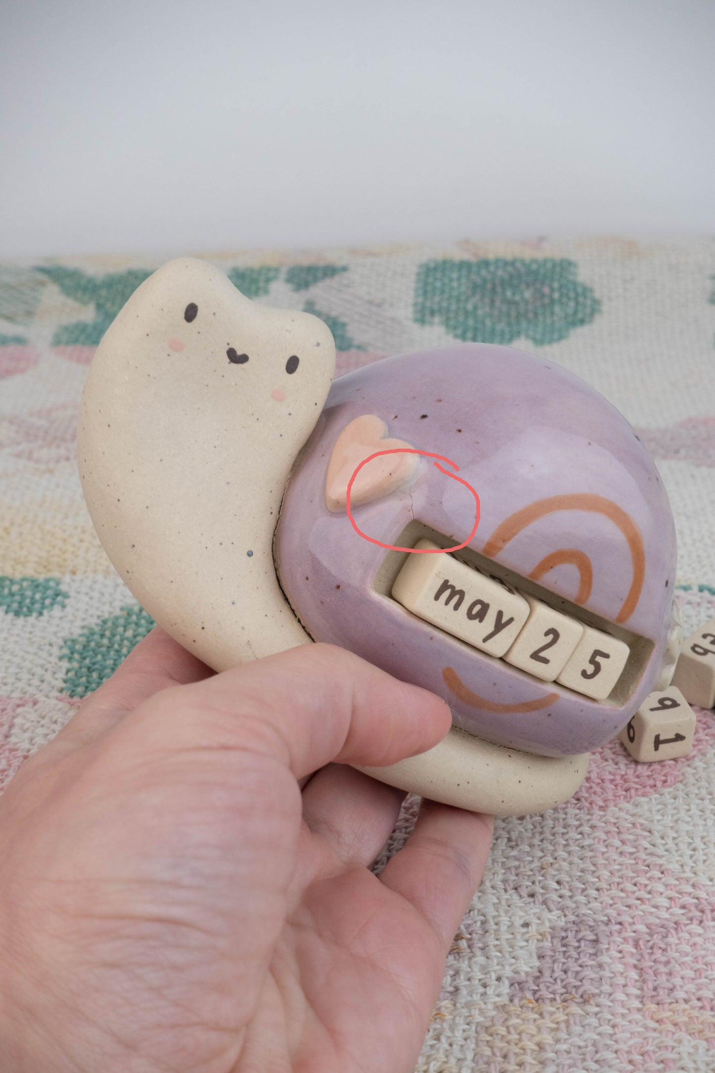 Large Snail Calendar D (Speckled)