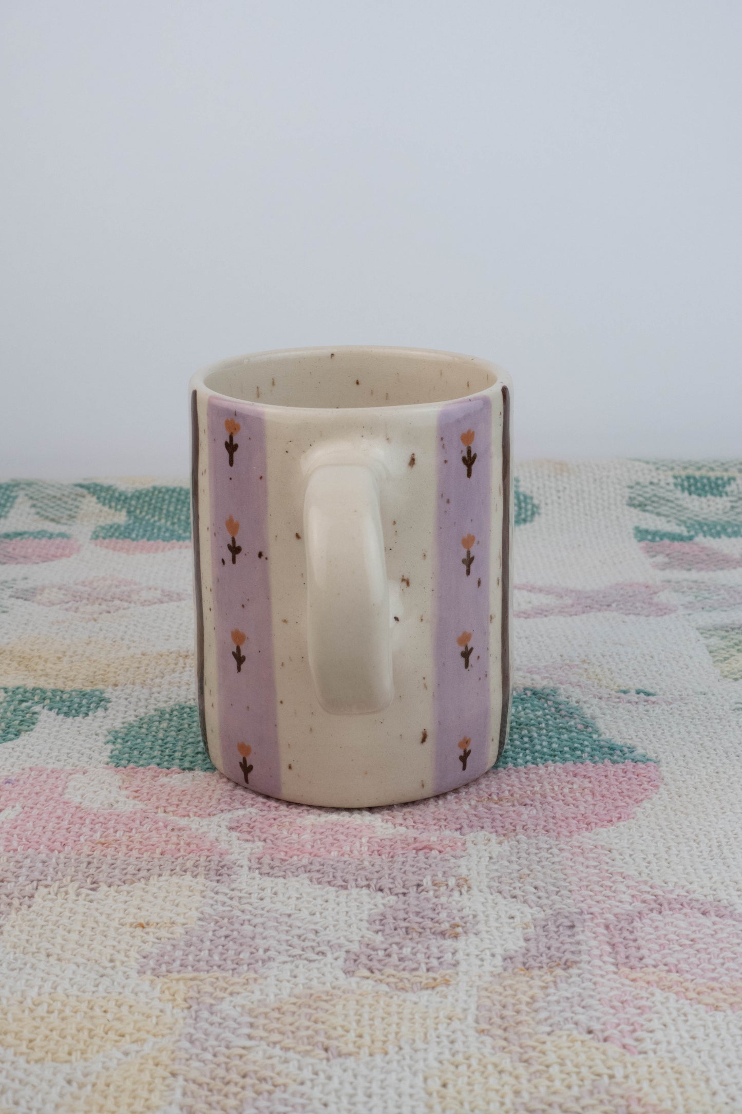 Tall Lavender/Brown Speckled Mug