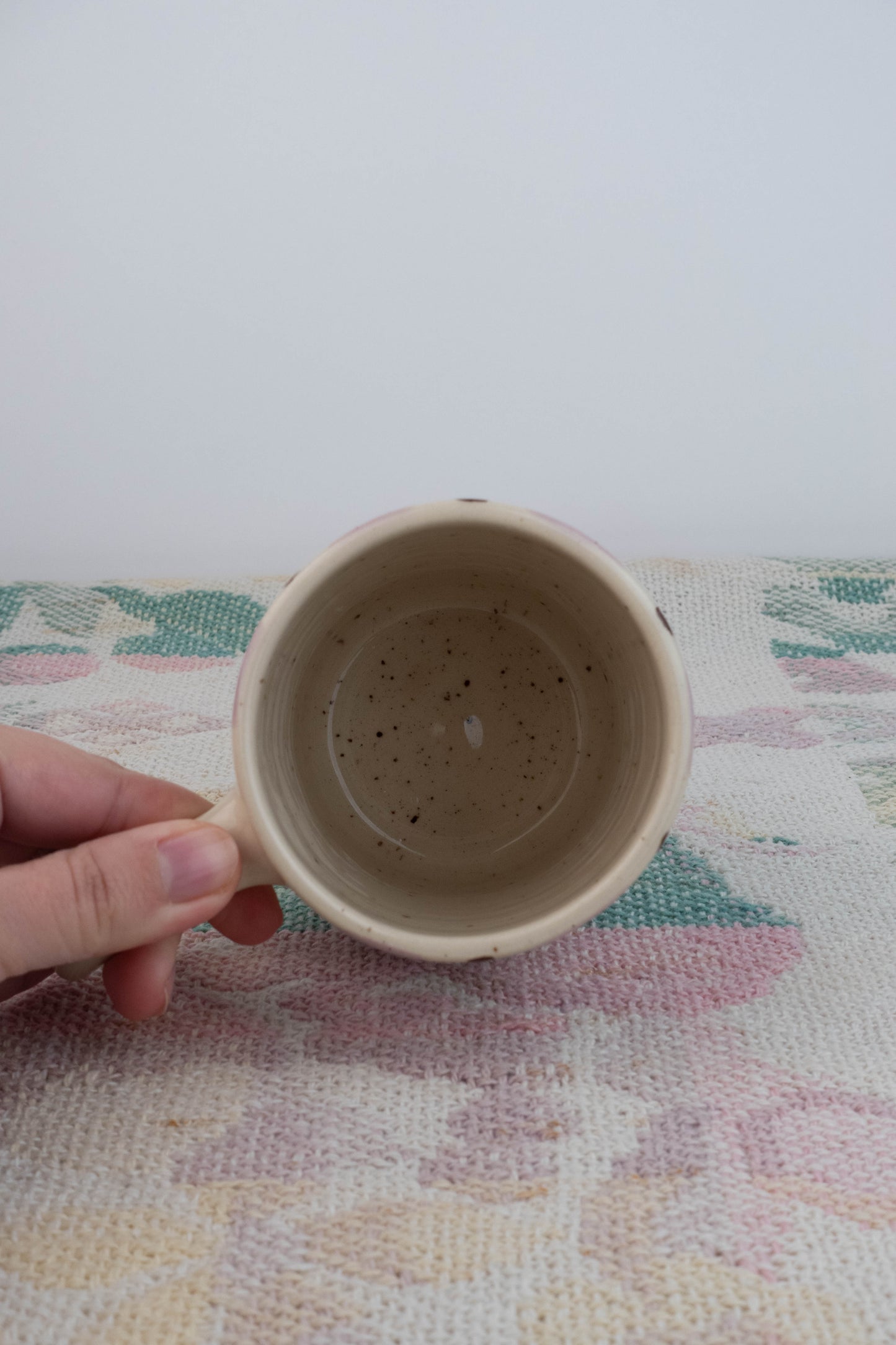 Tall Lavender/Brown Speckled Mug