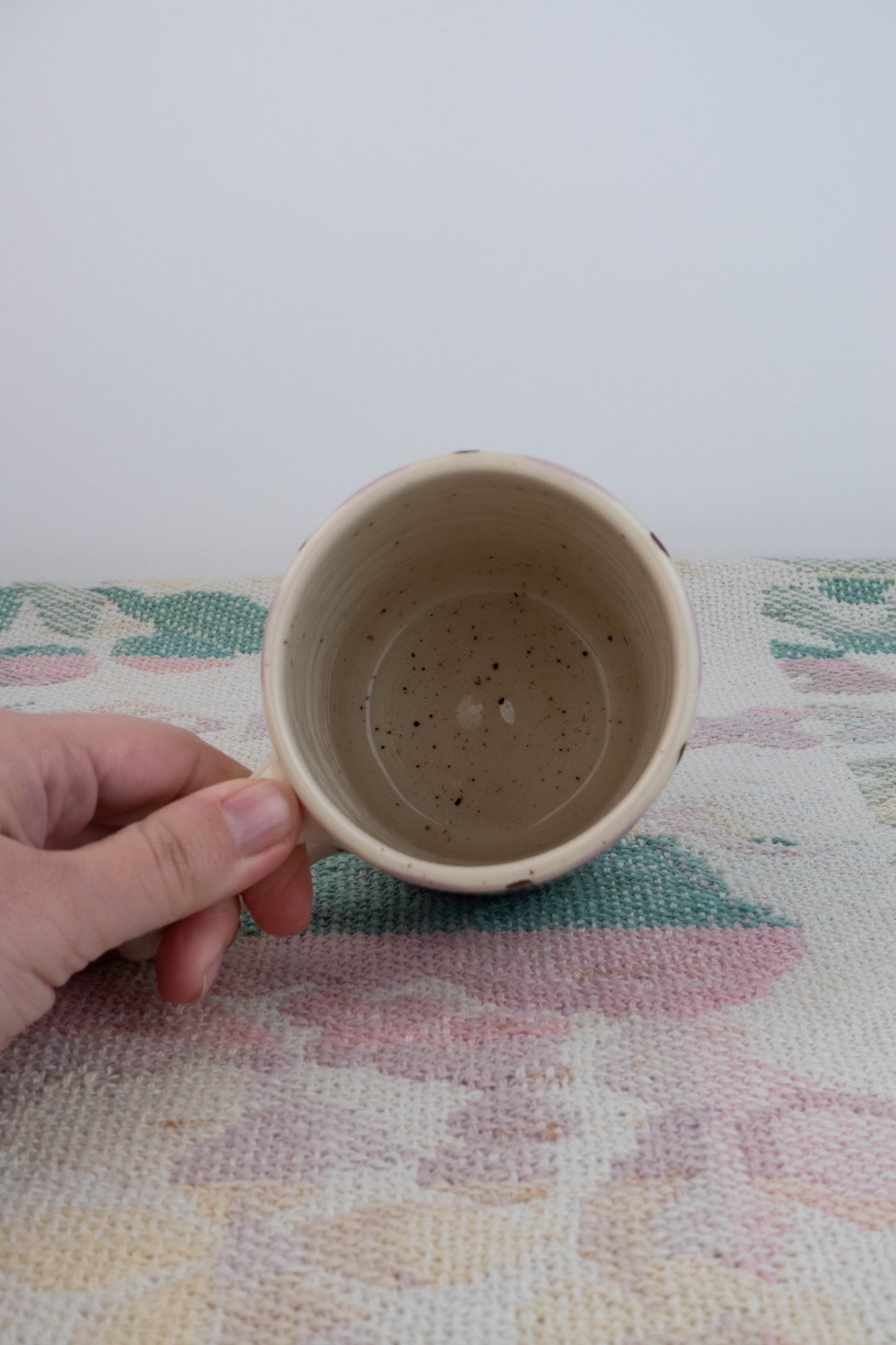 Tall Lavender/Brown Speckled Mug