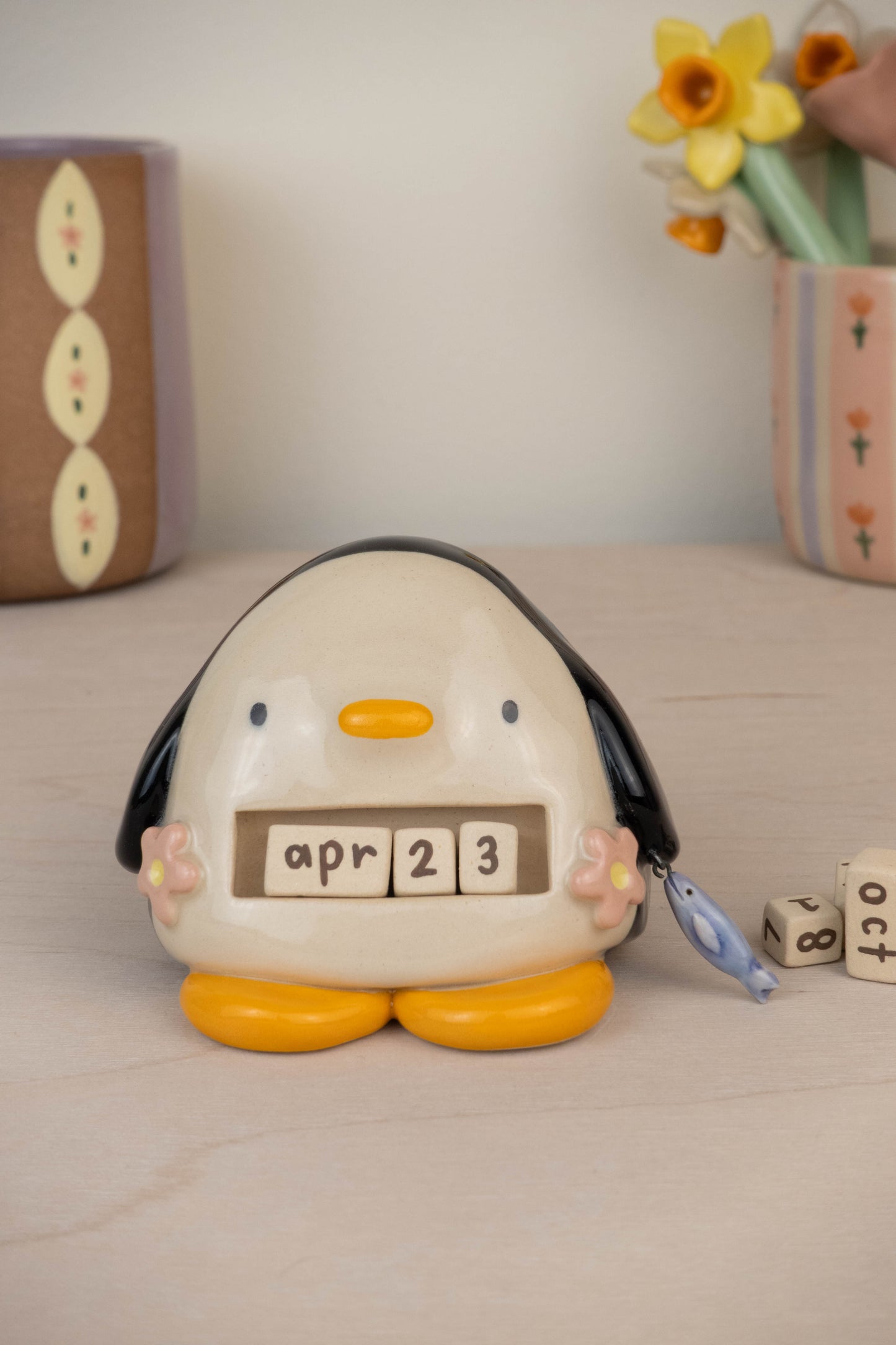 Penguin Calendar with Fishy Charm