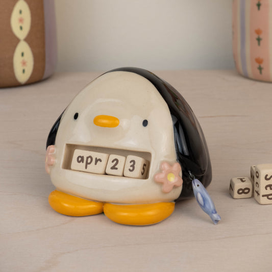 Penguin Calendar with Fishy Charm