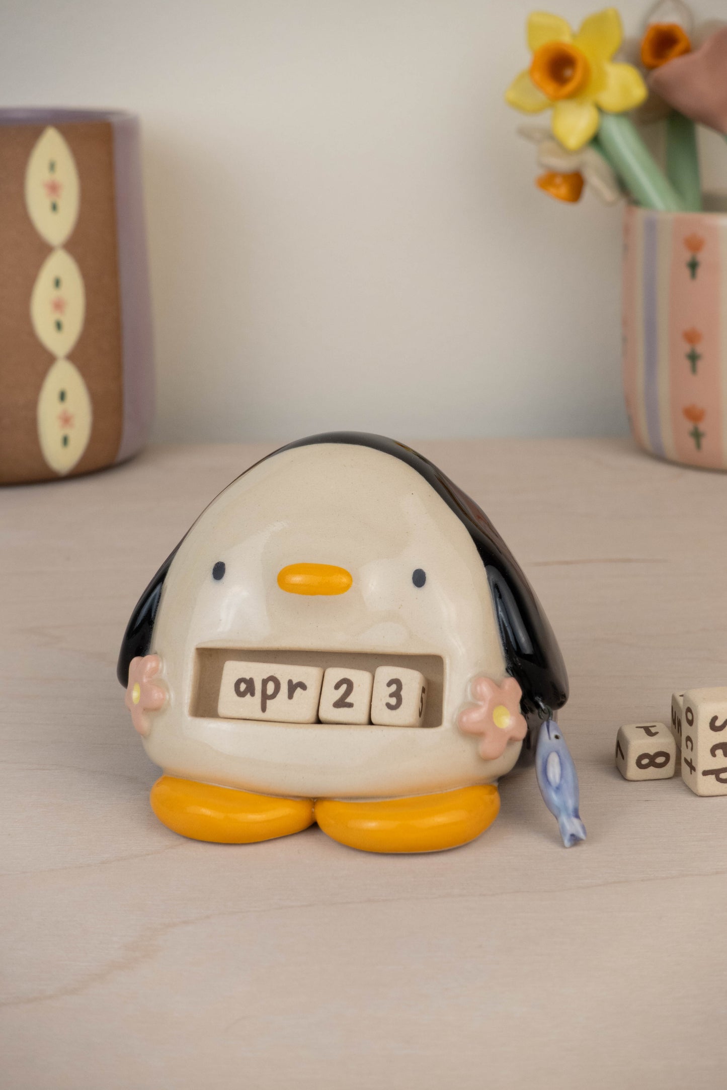 Penguin Calendar with Fishy Charm