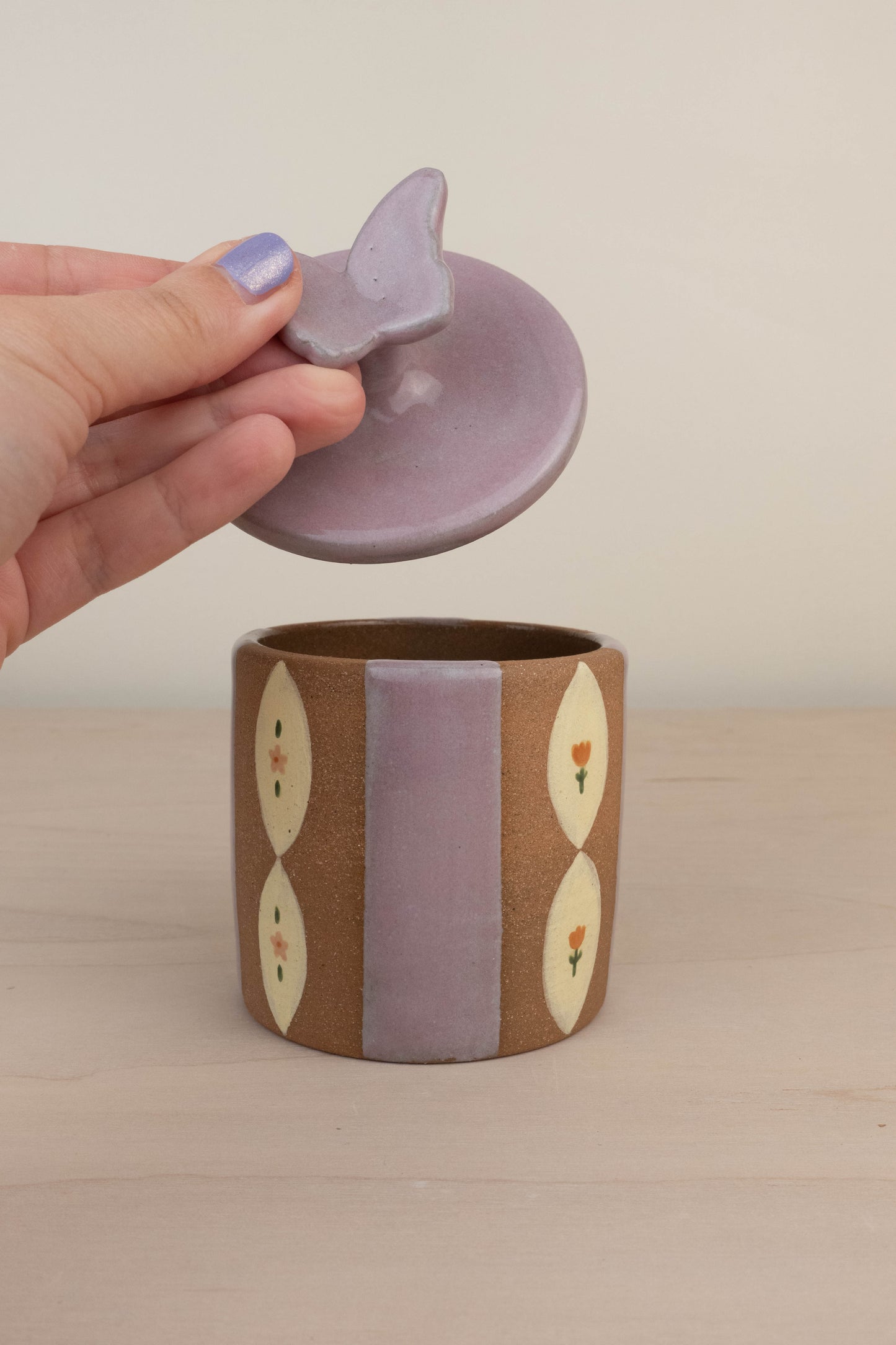 Lavender Butterfly Mini Jar