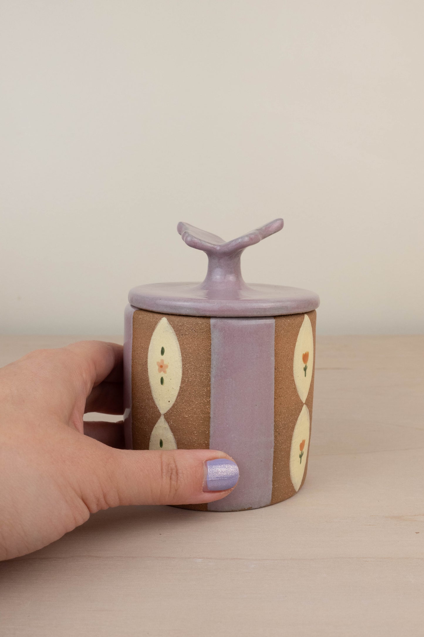 Lavender Butterfly Mini Jar