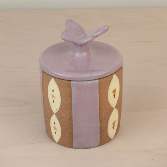 Lavender Butterfly Mini Jar