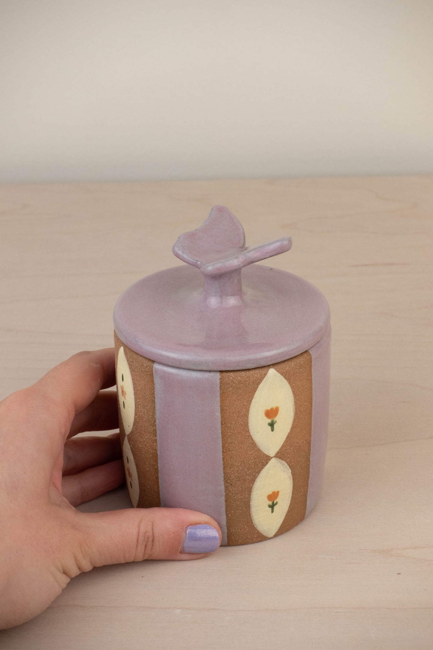 Lavender Butterfly Mini Jar