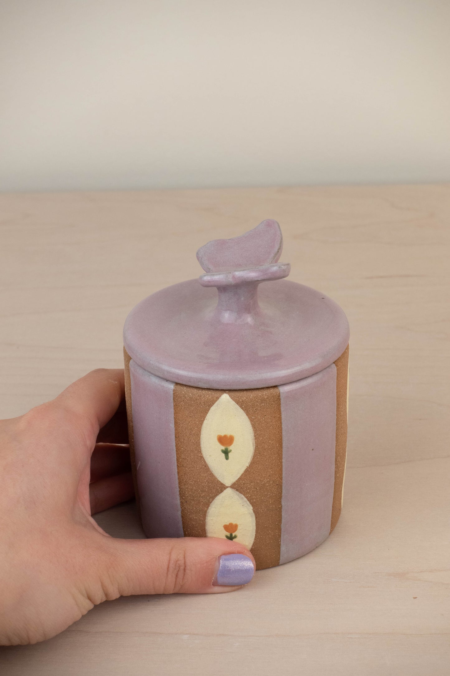 Lavender Butterfly Mini Jar