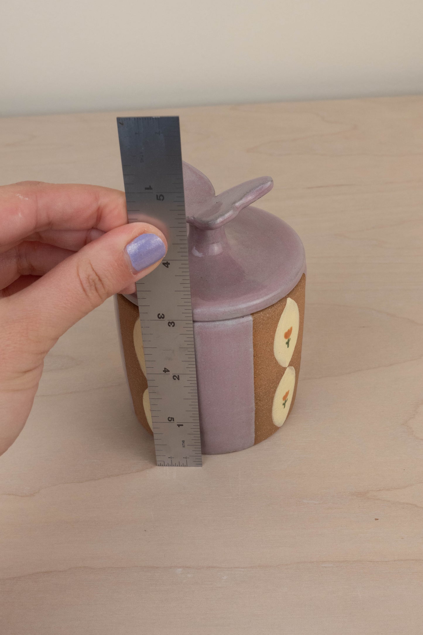 Lavender Butterfly Mini Jar