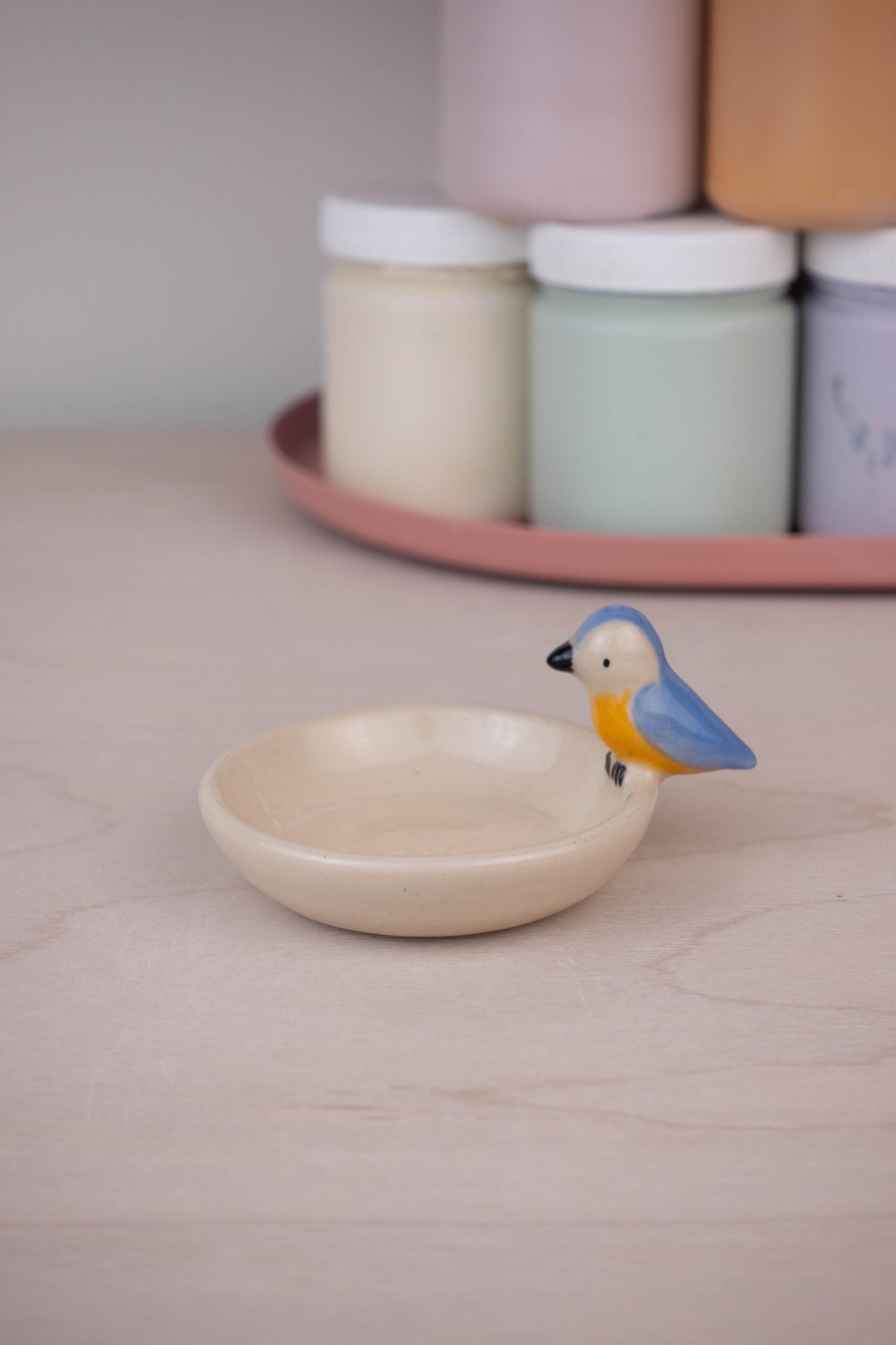 Bluebird Bird Bath Dish