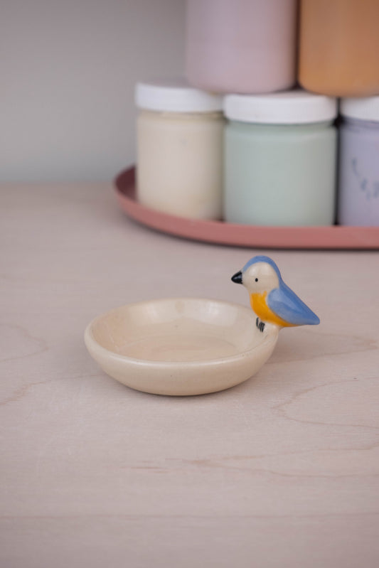 Bluebird Bird Bath Dish
