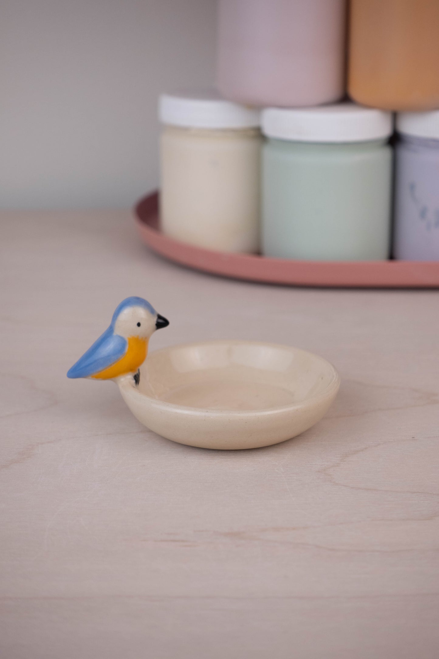 Bluebird Bird Bath Dish