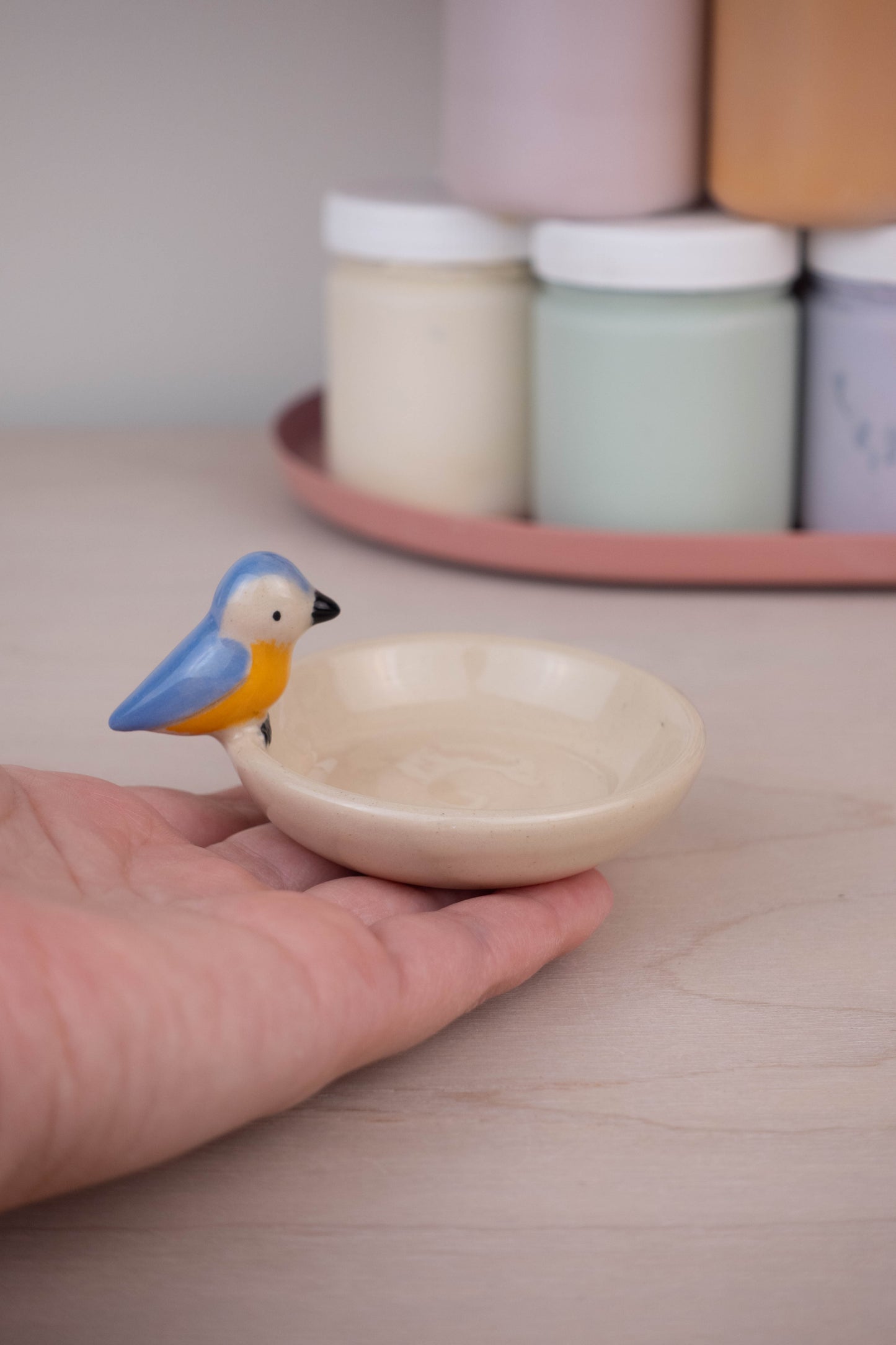 Bluebird Bird Bath Dish