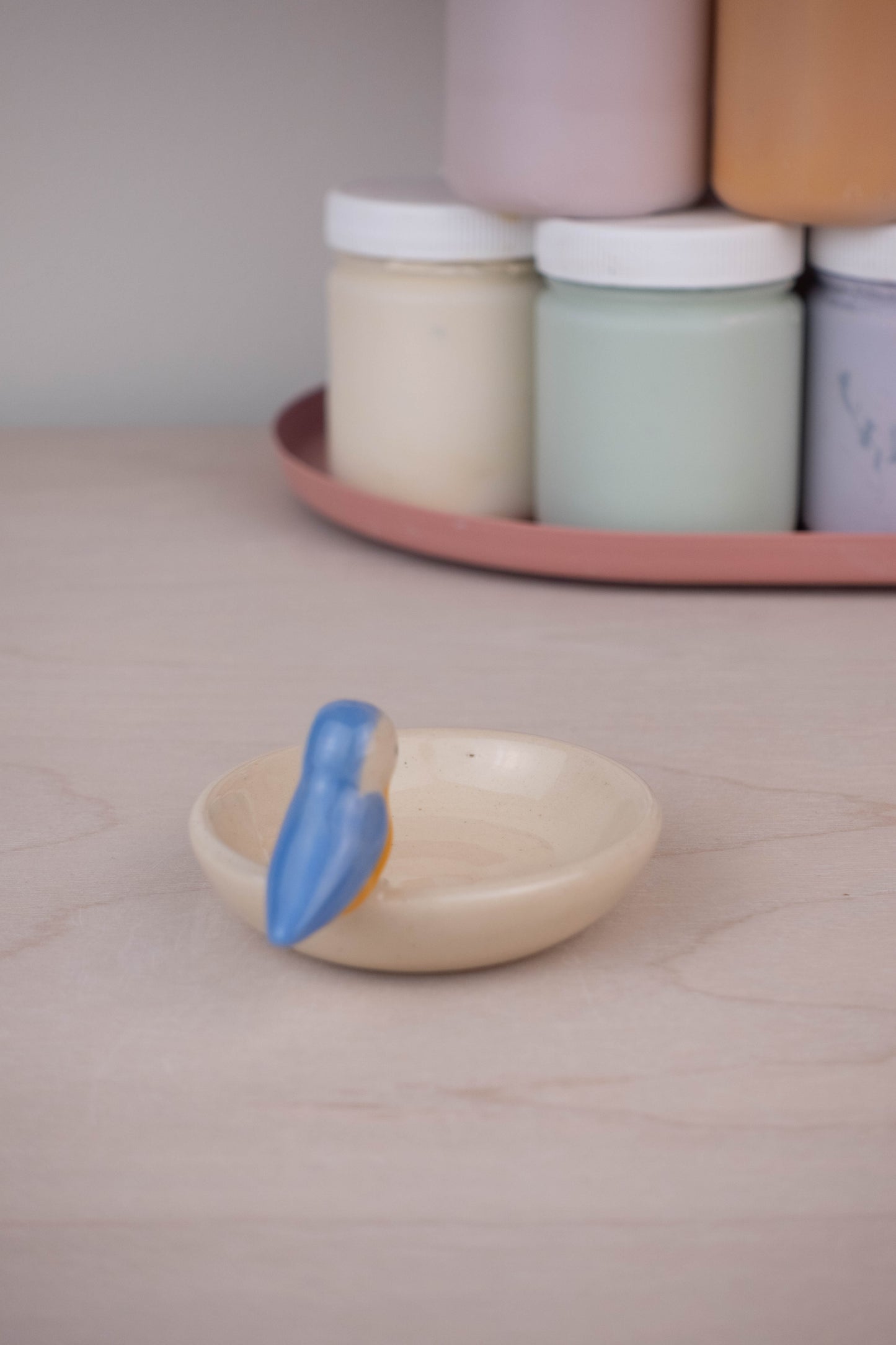 Bluebird Bird Bath Dish