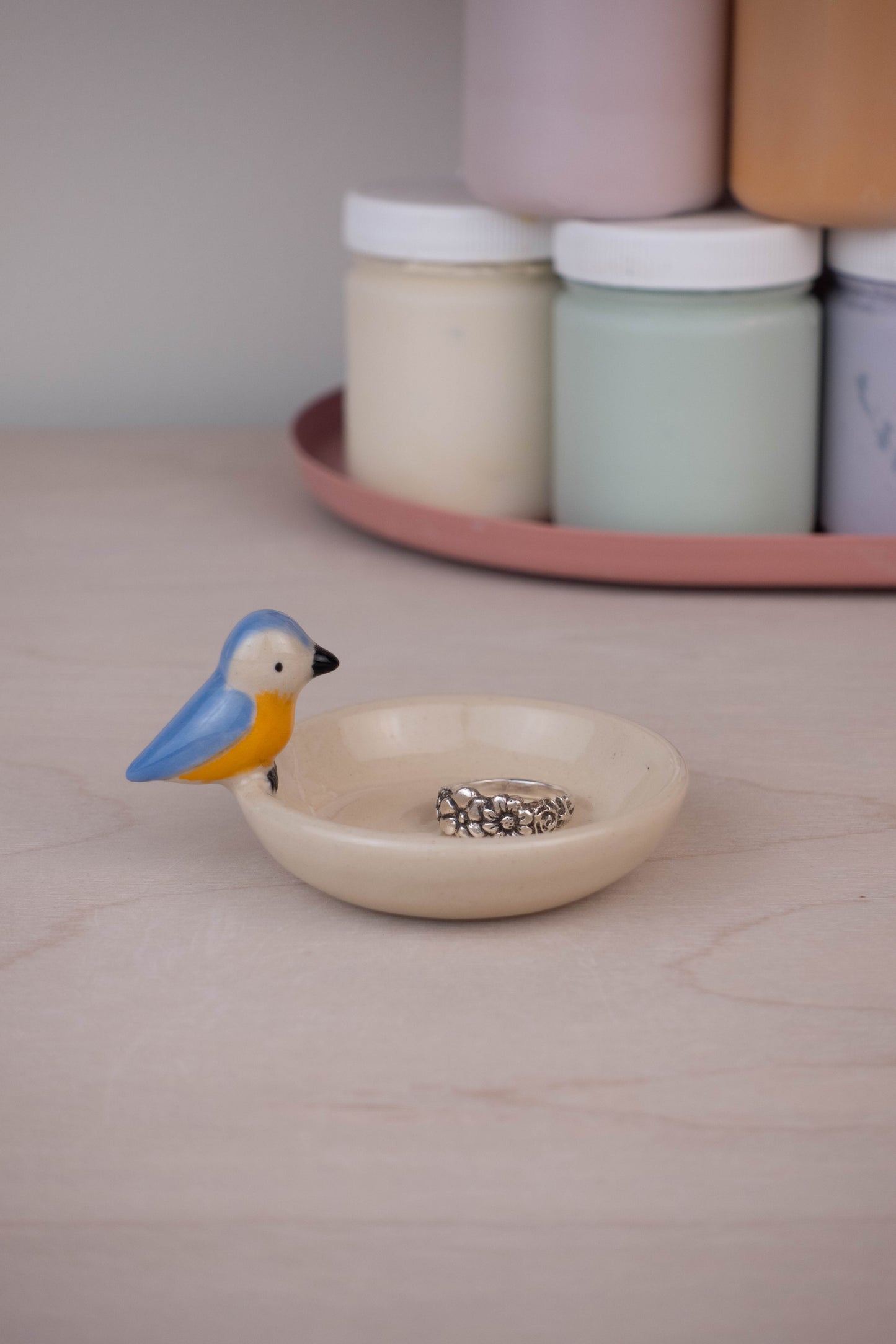 Bluebird Bird Bath Dish