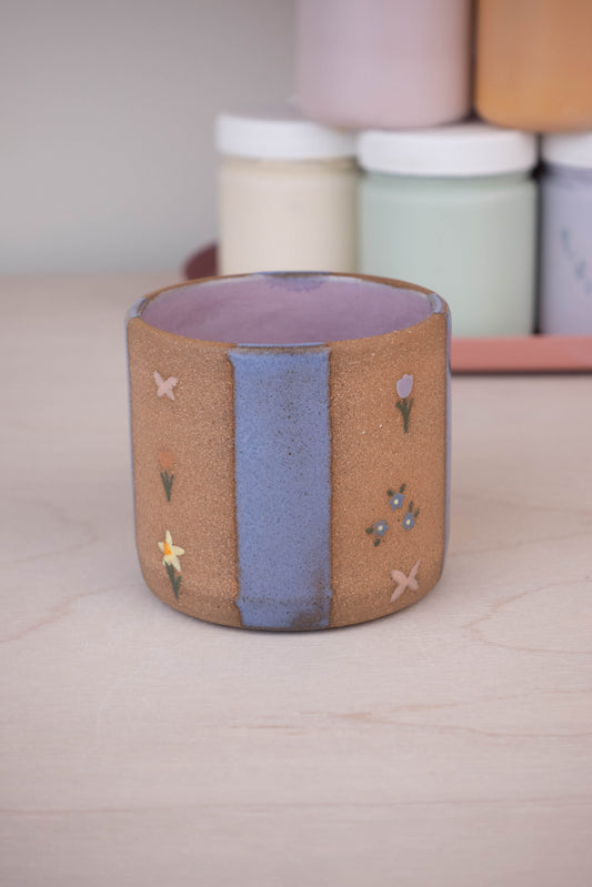Lavender Stripe Flower Cup (Small)