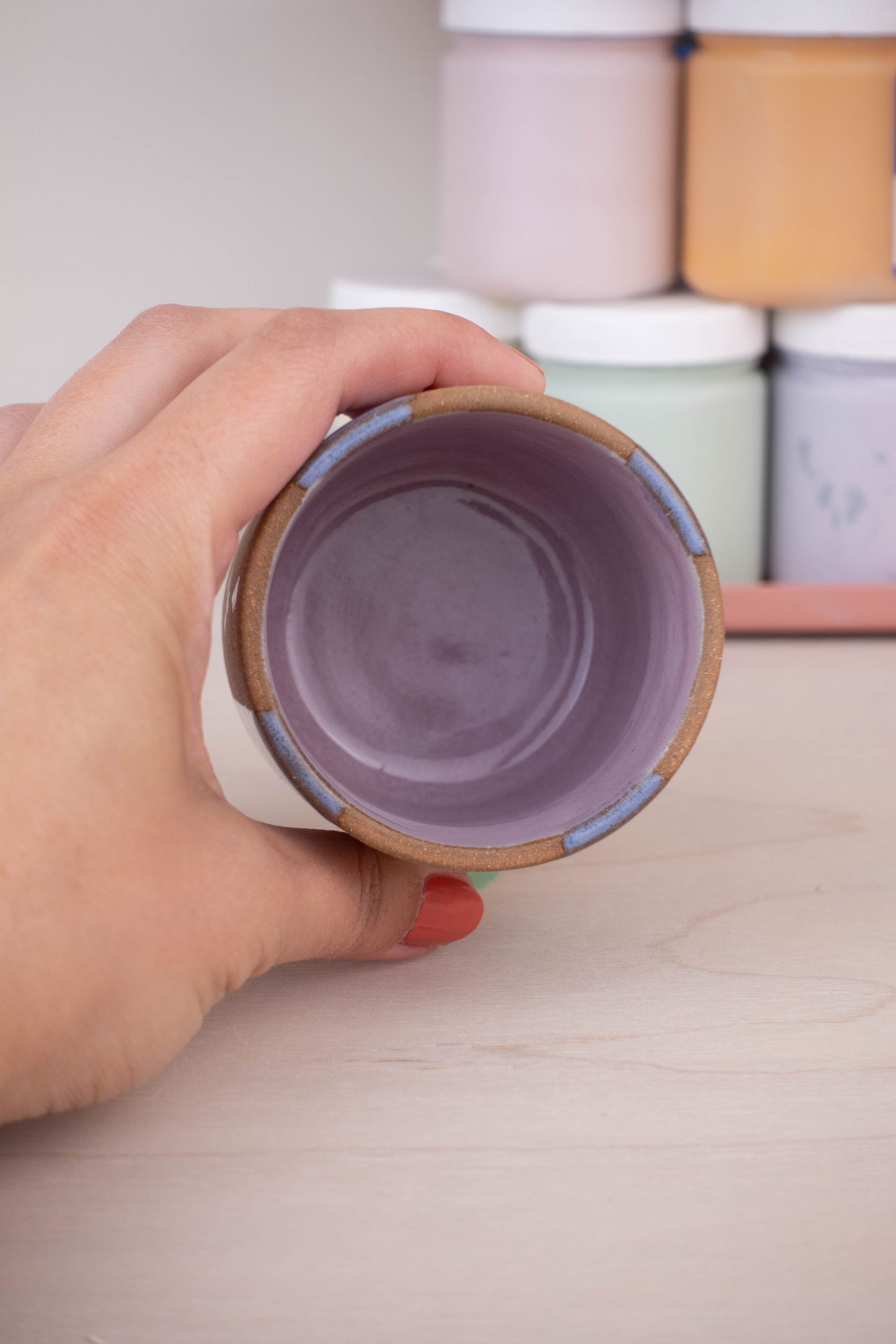 Lavender Stripe Flower Cup (Small)
