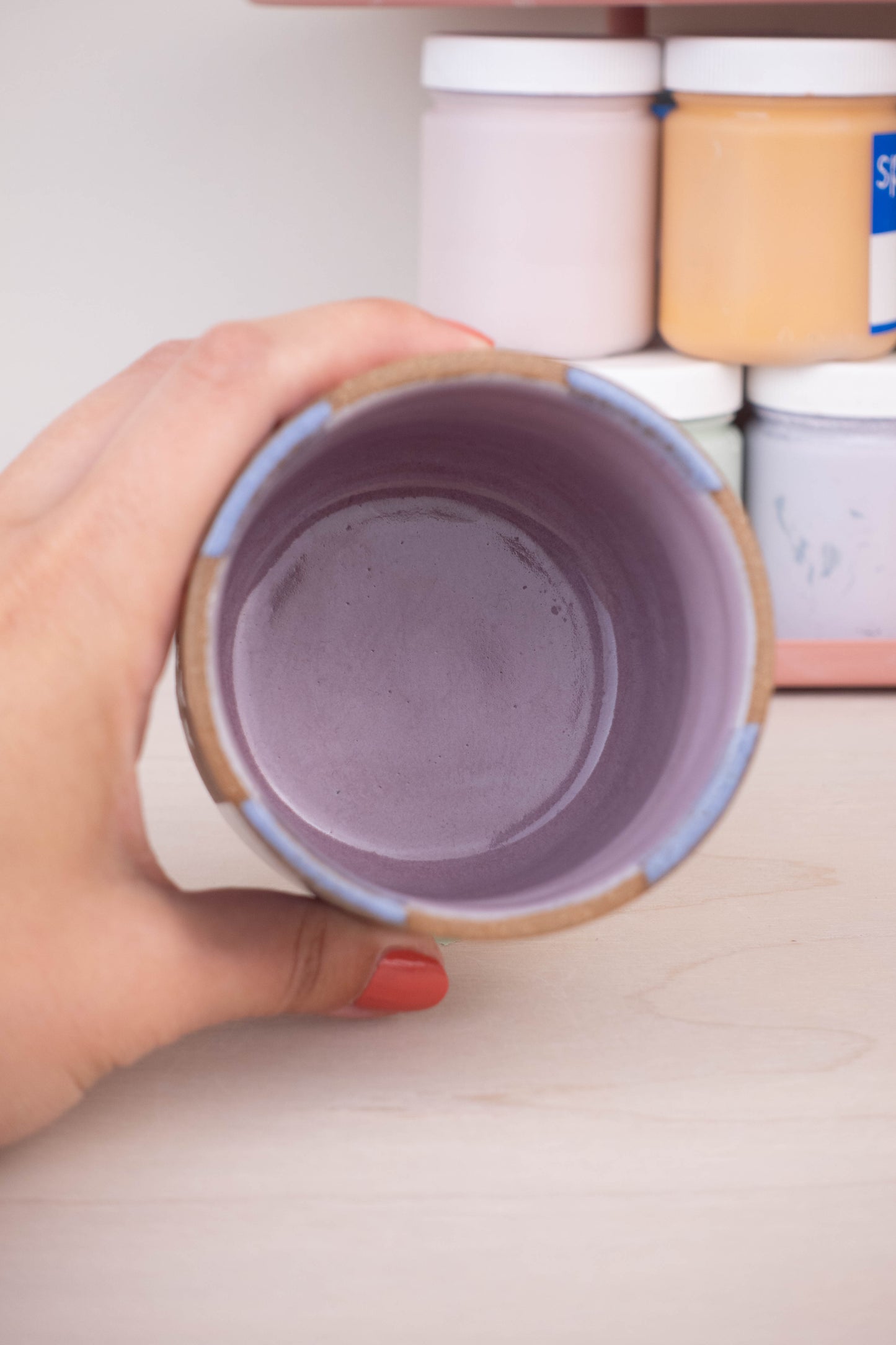 Lavender Stripe Flower Cup