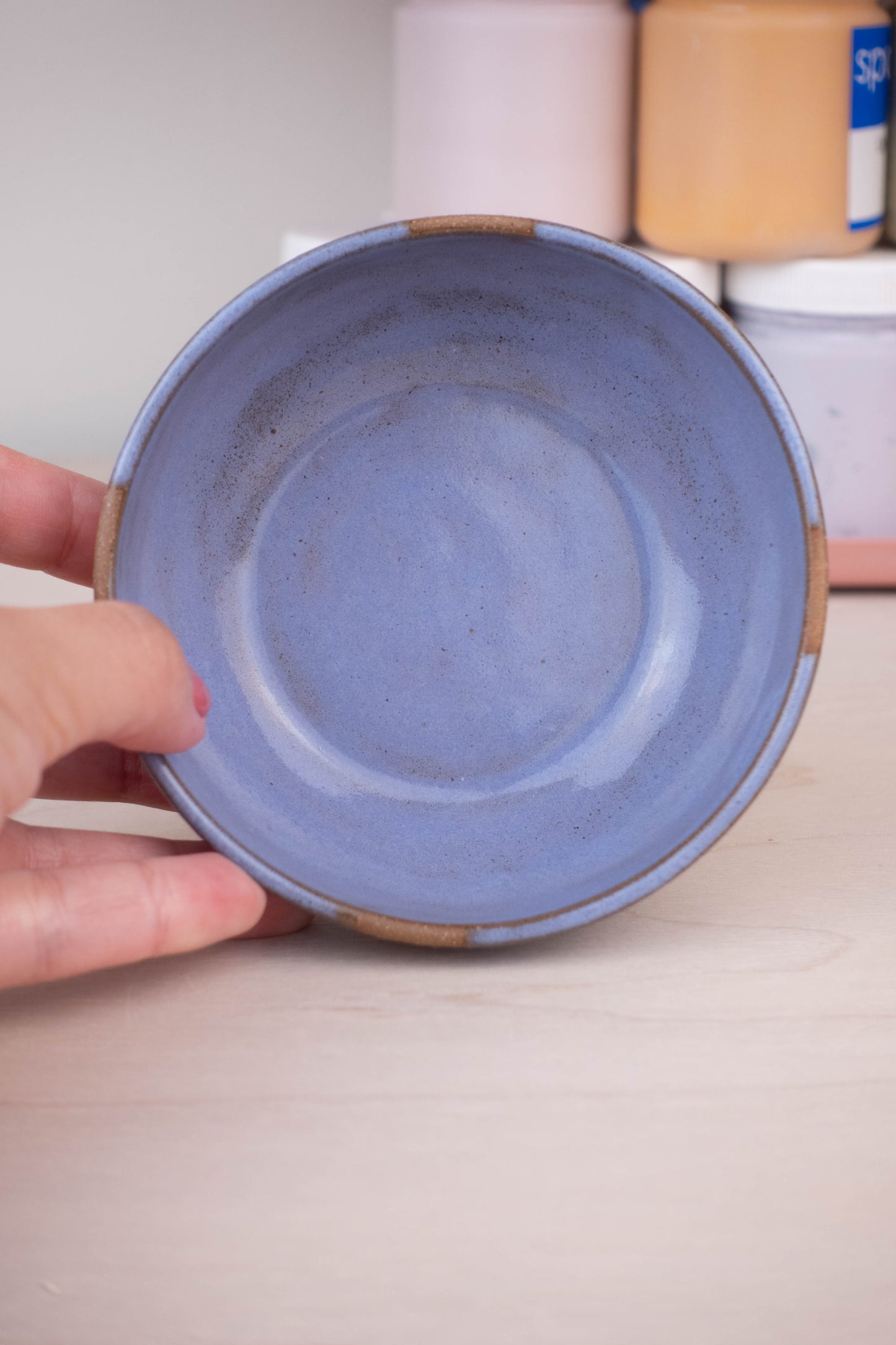 Lavender Stripe Flower Bowl