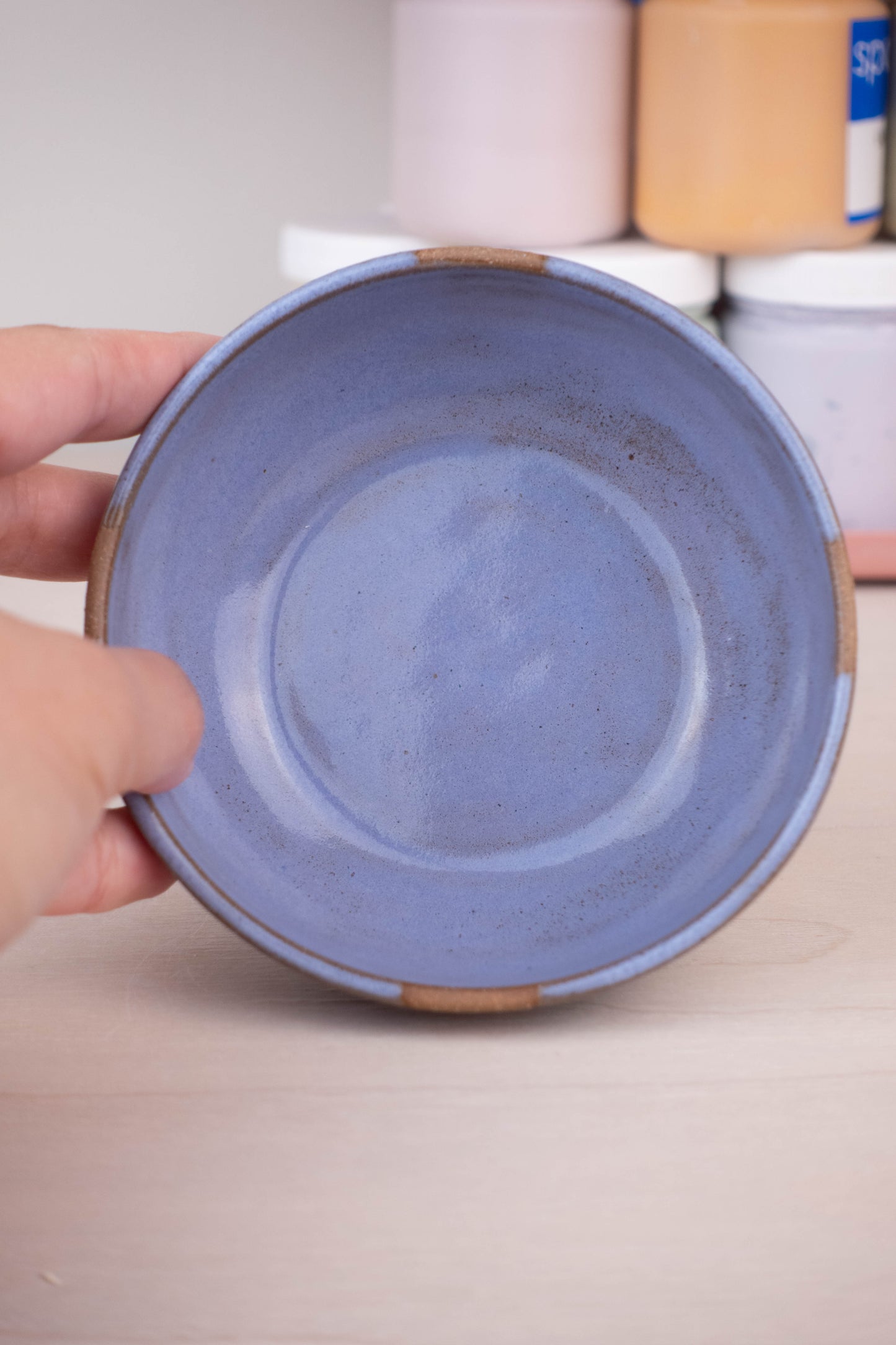 Lavender Stripe Flower Bowl
