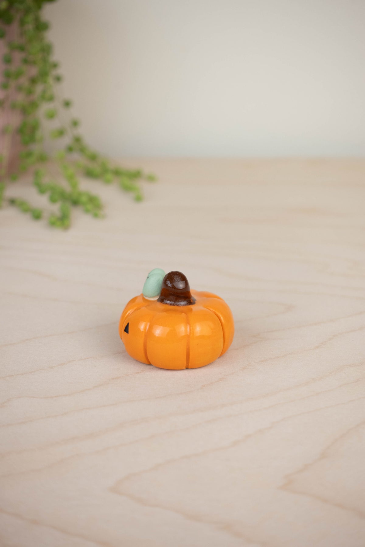 Mini Frog on a Pumpkin
