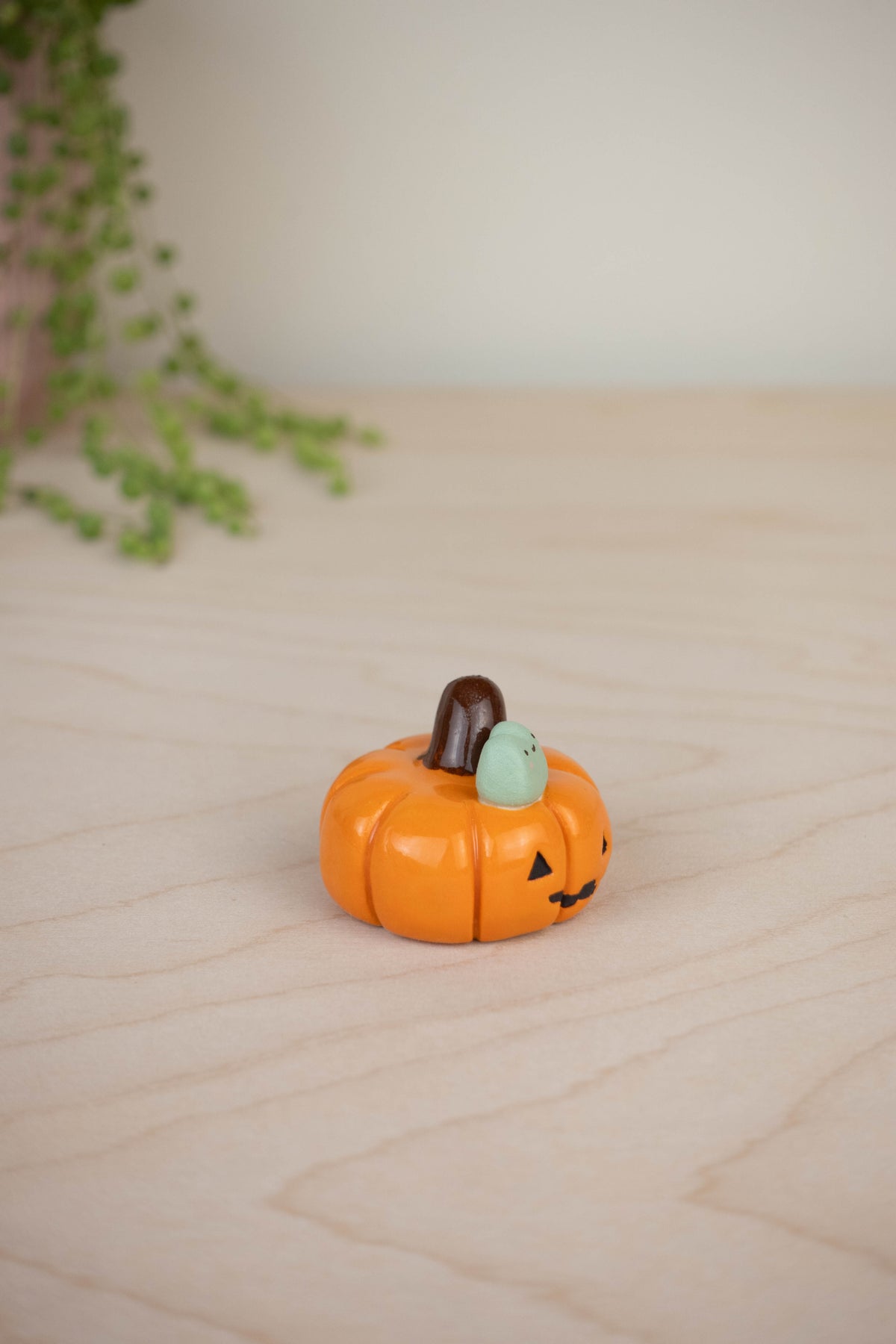 Mini Frog on a Pumpkin