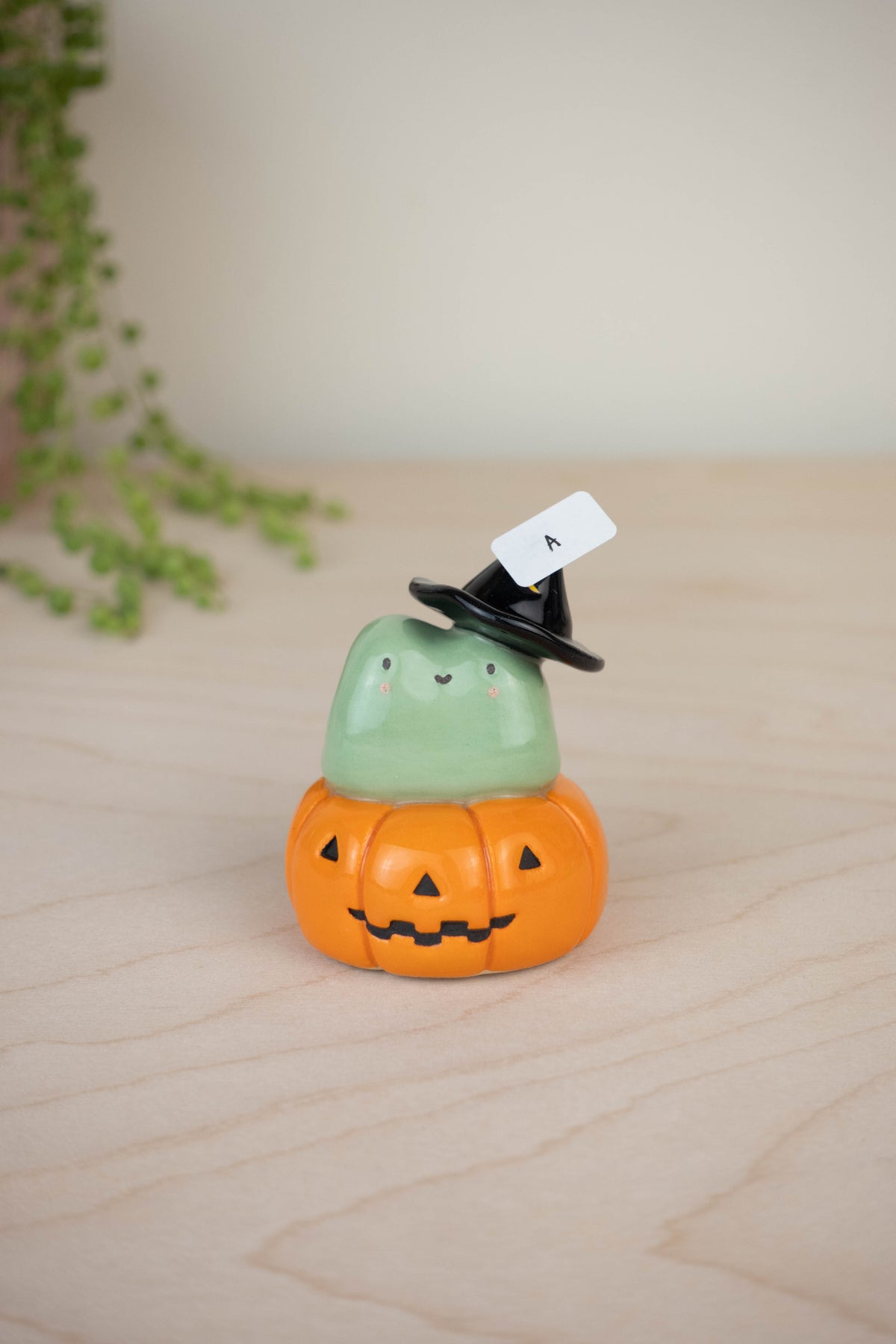 Witch Frog on Pumpkin