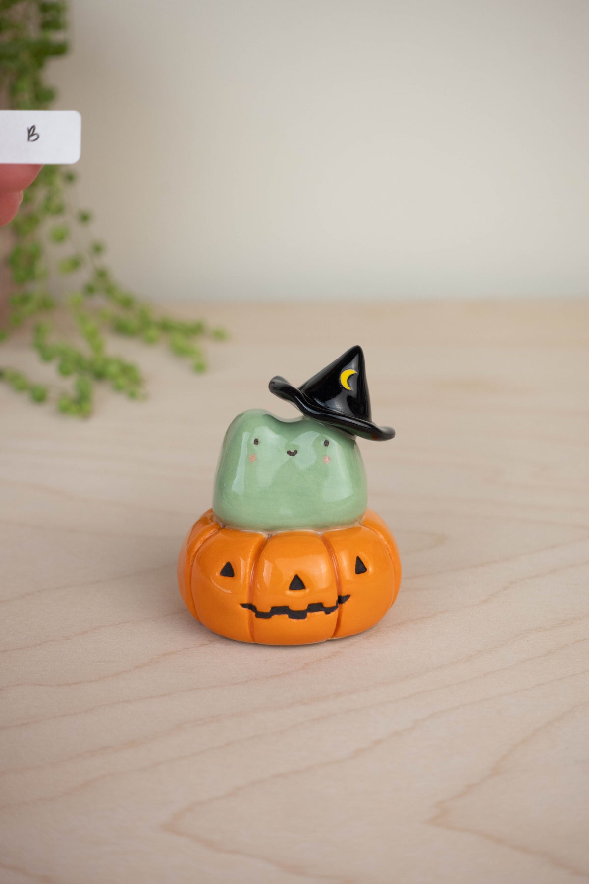 Witch Frog on Pumpkin