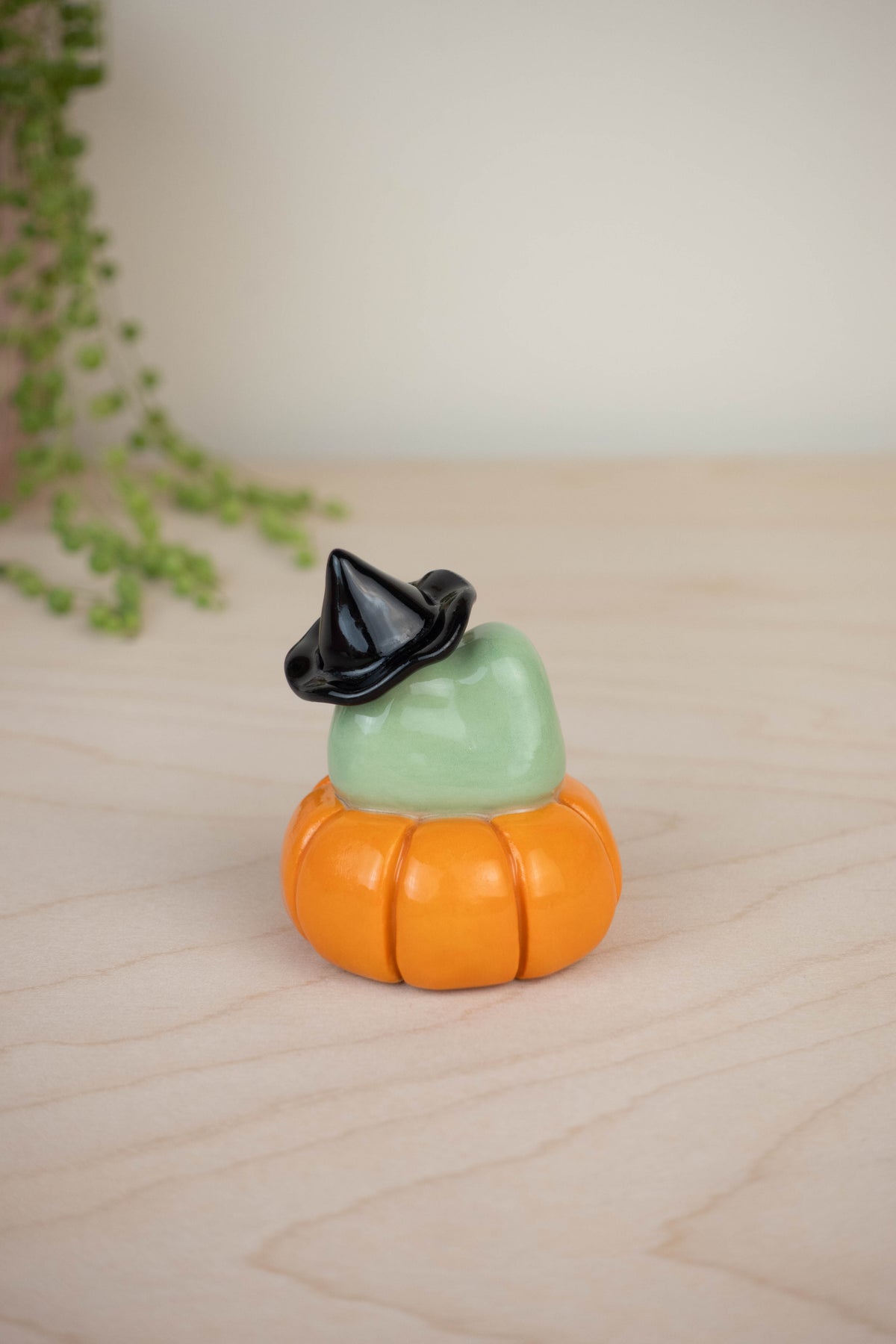 Witch Frog on Pumpkin