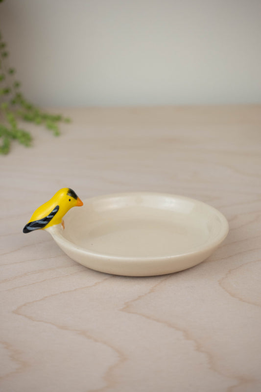 Bird Bath Dish (American Goldfinch)